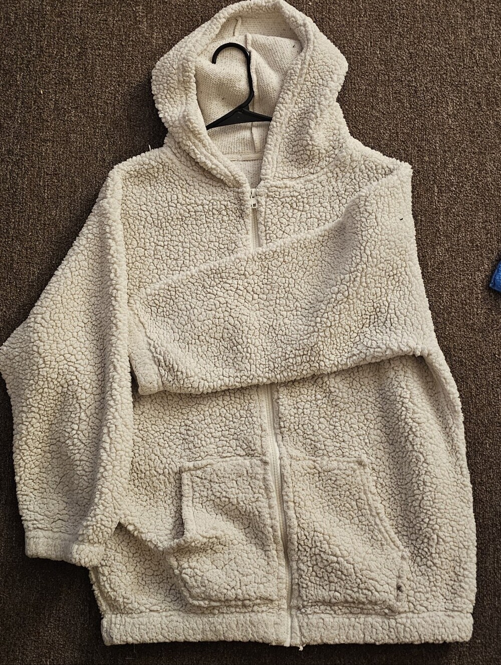 Cozy White Sherpa Hoodie Jacket - Women